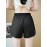 Solid Color Drawstring Shorts, Casual Elastic Waist Shorts For Spring & Summer, Women's Clothing