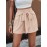 Vibrant Solid Color Bow Front Shorts - Women's Stylish Shorts for Spring & Summer - Elegant, Comfortable, and Versatile Clothing for Warm Weather